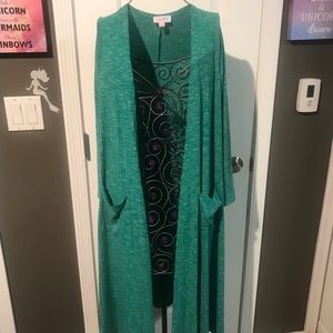 Lularoe Sarah - Christmas green colored
